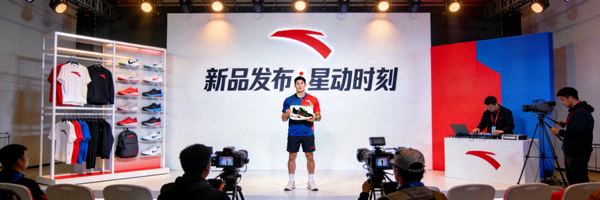 某运动品牌新品发布会结合体育明星的策划现场